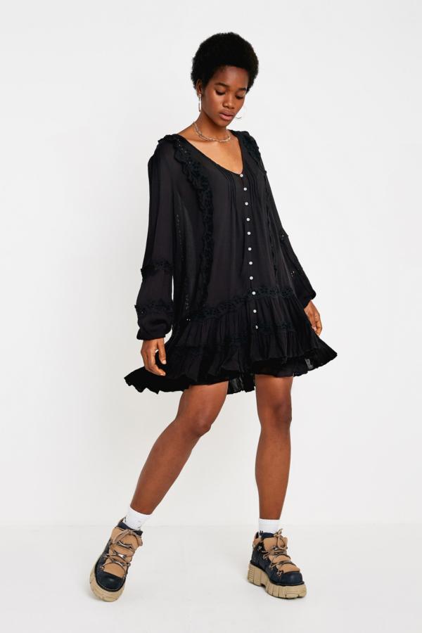 Free People Snow Angel Mini Dress | Urban Outfitters UK