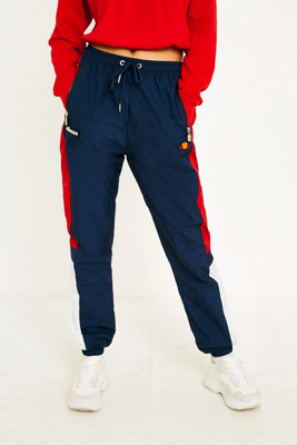 ellesse navy panel shell track pants