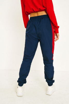ellesse navy panel shell track pants