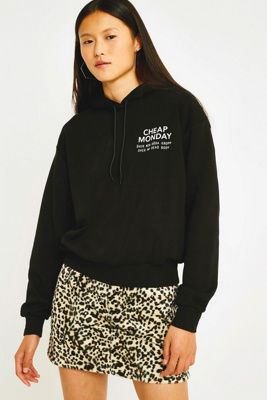 cheap monday hoodie black