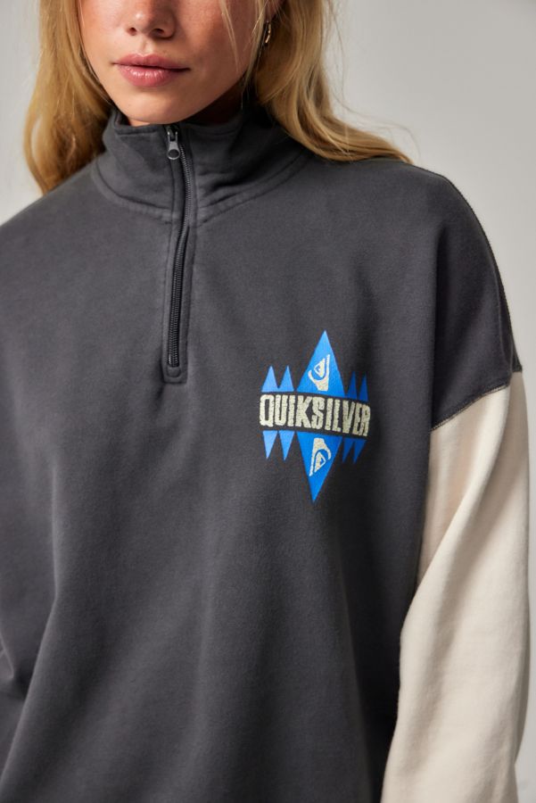 Slide View: 4: Quiksilver Farbe Block Halb-Reißverschluss Fleece