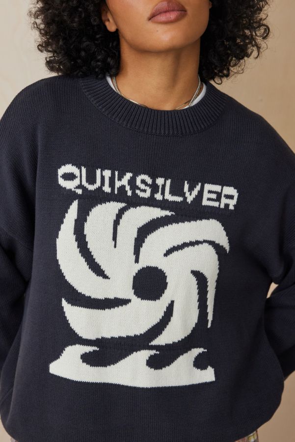 Slide View: 2: Quiksilver Schwarz Logo Sweatshirt