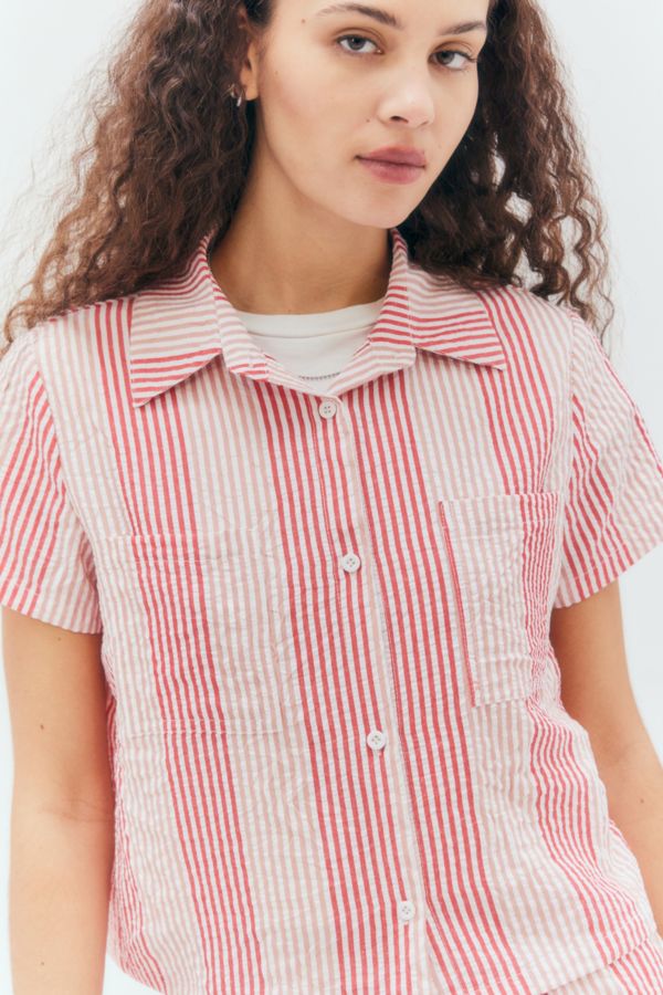 Vista diapositiva: 2: Camicia a Righe in Seersucker di Daisy Street