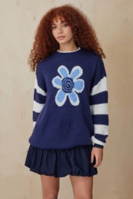 Daisy Street Blumen Strickpullover