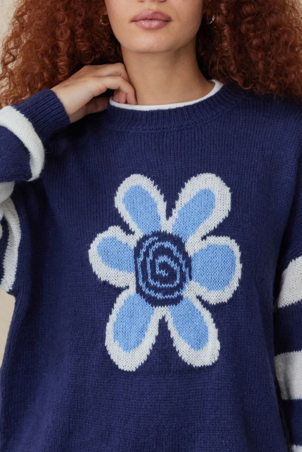 Vista de diapositivas: 2: Jersey de Punto con Flores Daisy Street