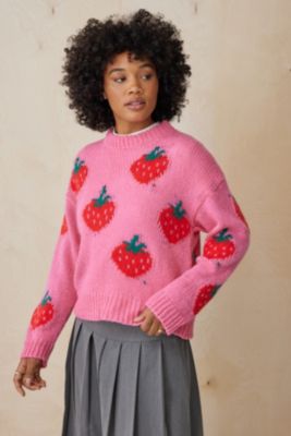 Daisy Street Erdbeer Strick Pullover