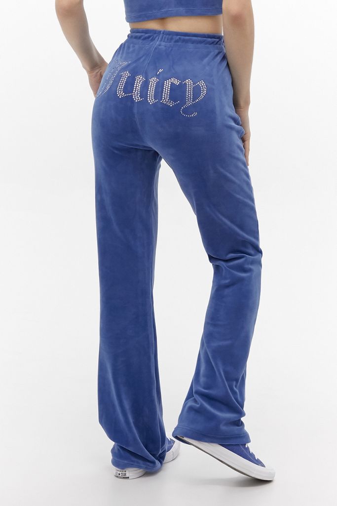 Juicy Couture Uo Exclusive Blue Flare Joggers Urban Outfitters Uk