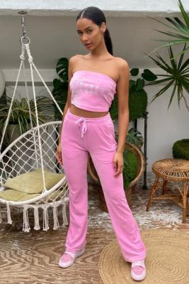 Juicy Couture UO Exclusive Ice Pink Tube Top | Urban Outfitters UK
