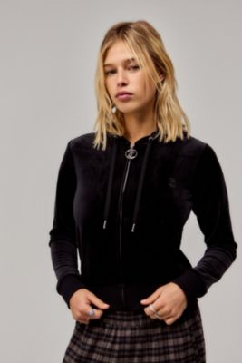 Sudadera con Capucha Negra Juicy Couture UO Exclusiva