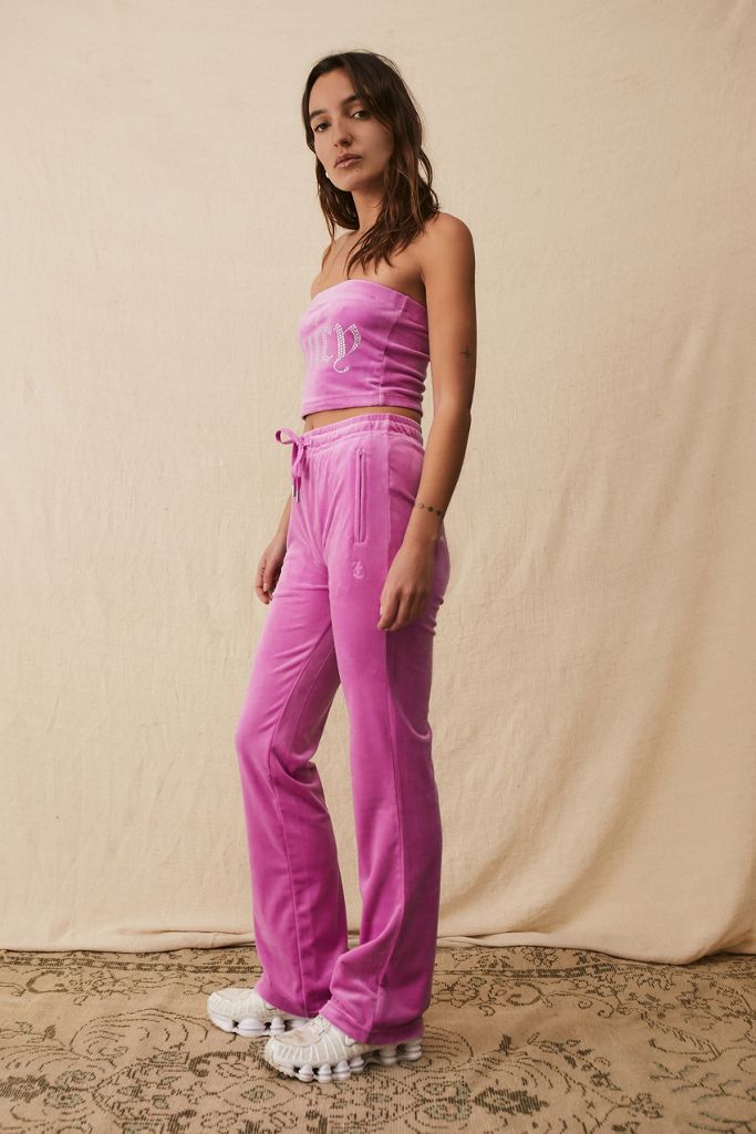 Juicy Couture UO Exclusive Rose Flare Track Pants | Urban Outfitters UK