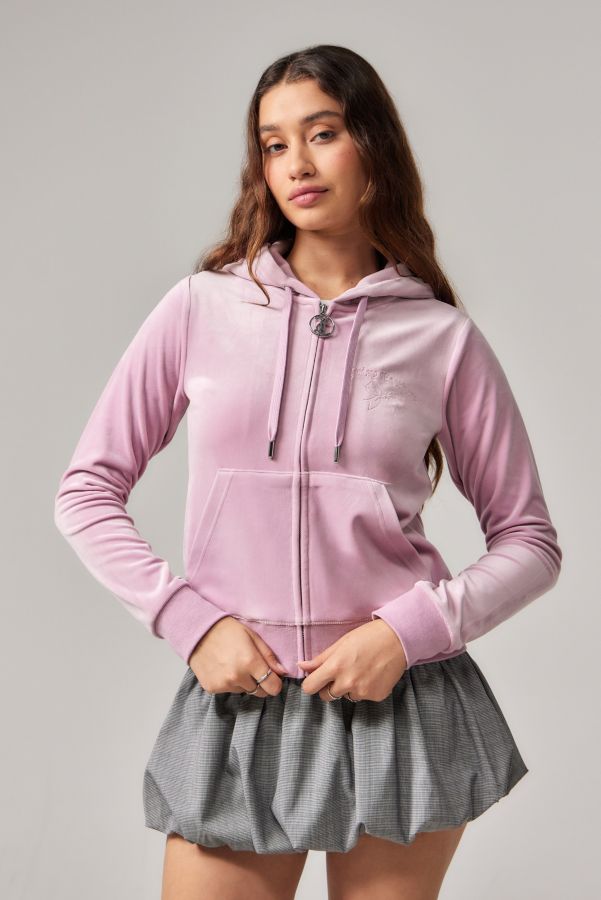 Slide View: 3: Juicy UO Exclusive Bow Velour Hoodie