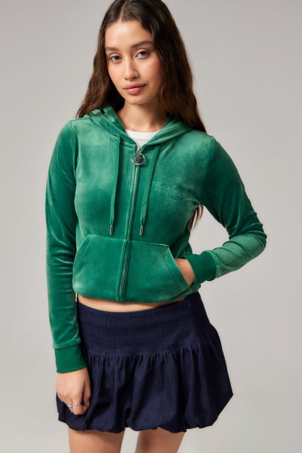 Slide View: 3: Juicy Couture UO Exklusiver Schleife Velour Kapuzenpullover