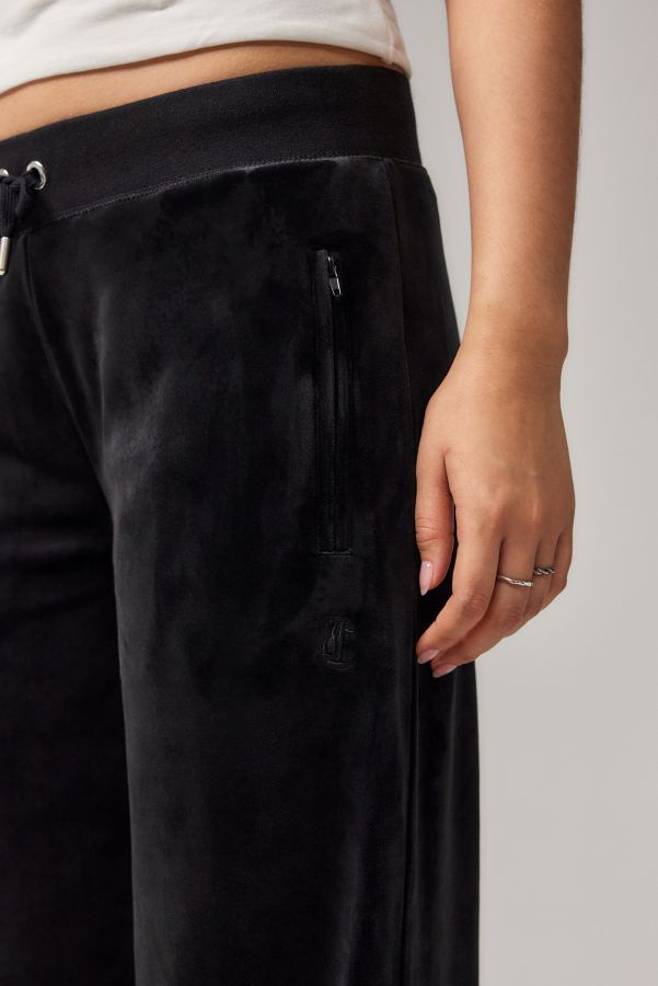 Slide View: 5: Juicy Couture UO Exclusive Black Ida Velour Track Pants