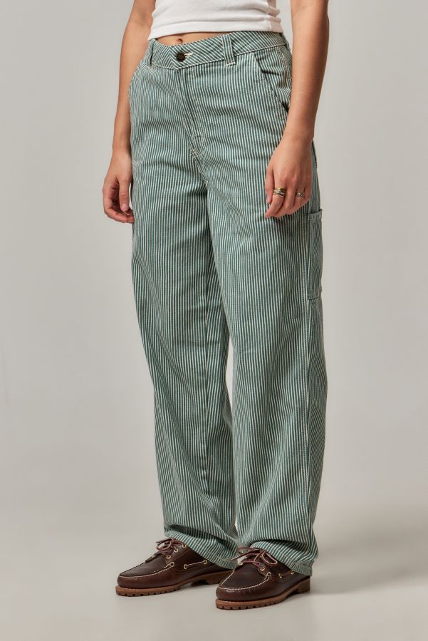 Slide View: 1: Dickies Green Hickory Carpenter Trousers