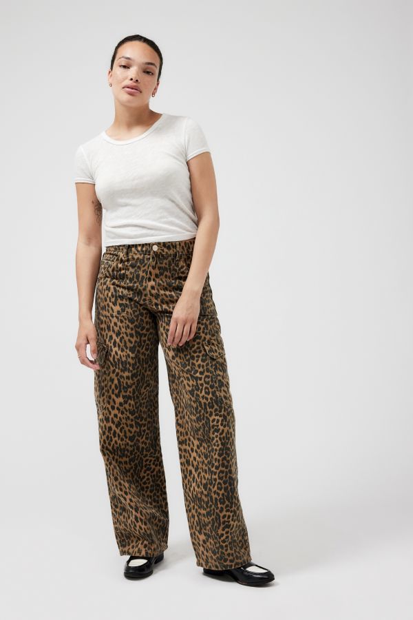 Slide View: 6: Damson Madder Leopard Print Cargo Jeans