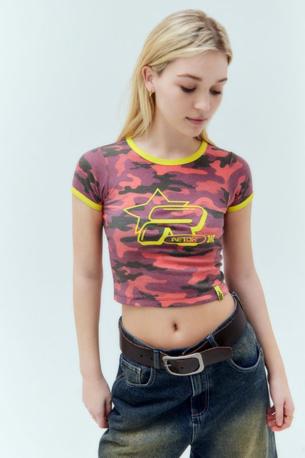 Vista de diapositivas: 1: Camiseta corta corta de camuflaje fresa Basic Pleasure Mode