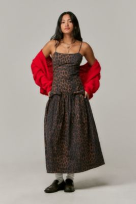 Damson Madder Dark Leopard Persephone Midi Dress