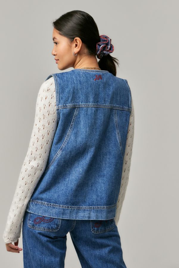 Slide View: 4: Gilet en Denim Milly Damson Madder