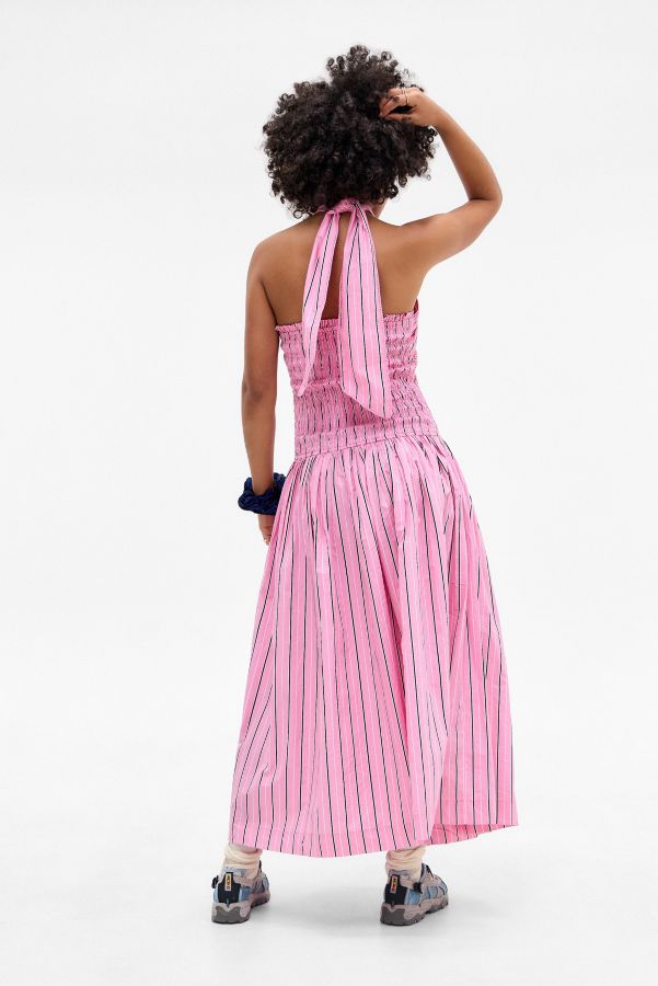 Slide View: 3: Damson Madder Mia Stripe Midi Dress