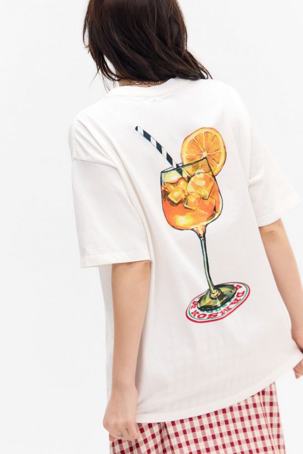 Slide View: 2: T-shirt Boyfriend Damson Madder Spritz