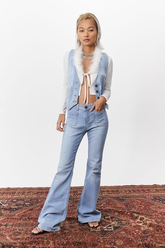 Miss Sixty UO Exclusive Light Denim Flare Jeans Urban Outfitters UK