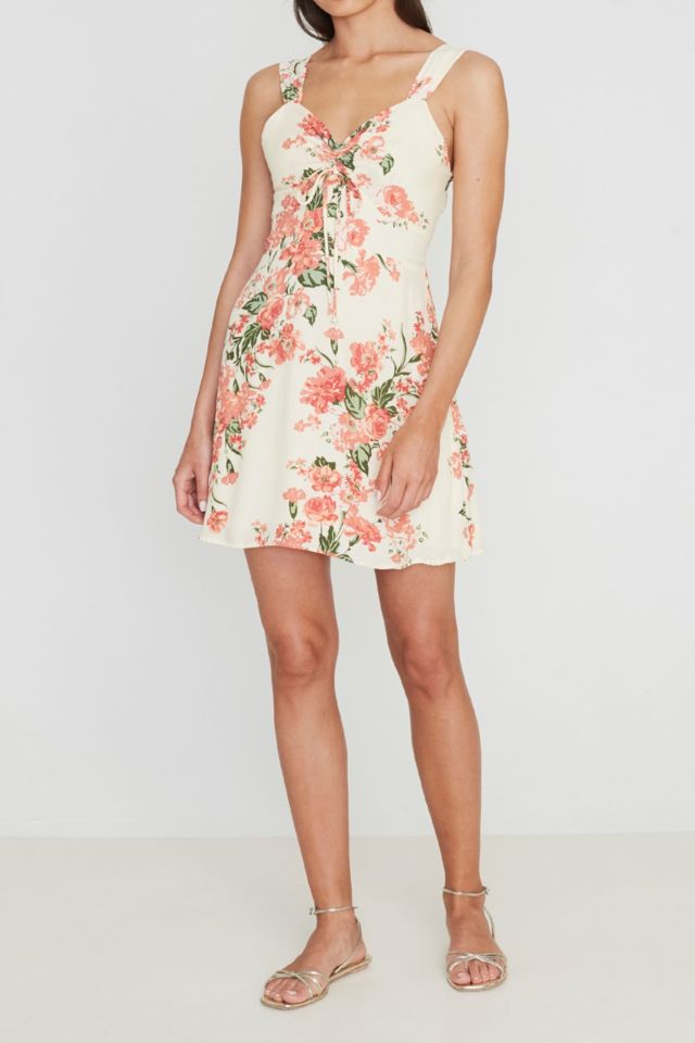 Faithfull The Brand Imogen Magnolia Mini Dress | Urban Outfitters UK