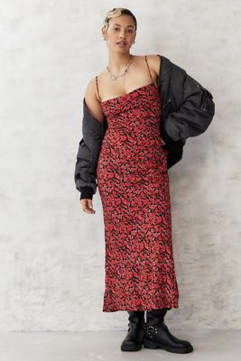 Faithfull The Brand Rosas Red Floral Midi Dress