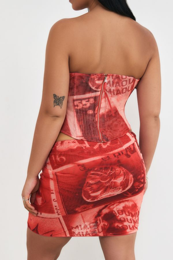 Slide View: 4: Miaou UO Exclusive Stamp Mini Skirt