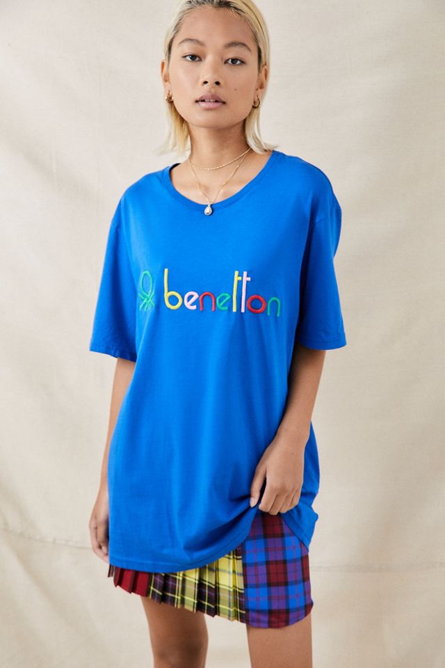Benetton Blue Logo T-Shirt | Urban Outfitters UK