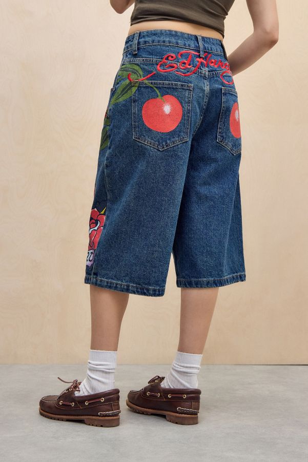 Vista de diapositivas: 3: Pantalones Cortos Relajados Cherry Ed Hardy