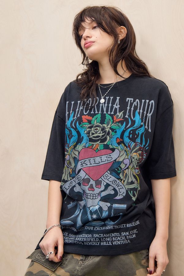 Slide View: 1: Ed Hardy Kalifornien Liebe T-Shirt