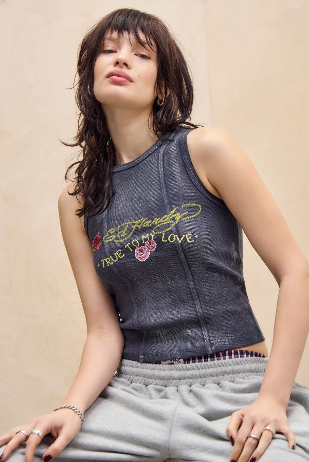 Vista de diapositivas: 1: Ed Hardy True Love Diamanté Vest