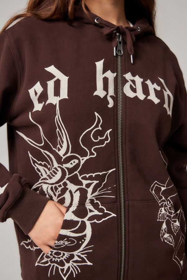 Vista de diapositivas: 3: Sudadera con Capucha Ed Hardy UO Exclusiva Contorno de Topo