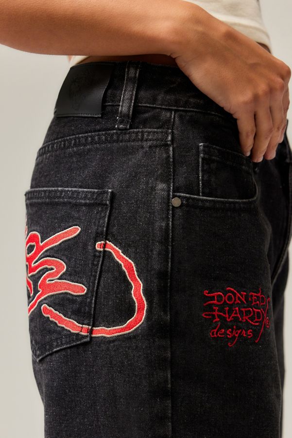 Slide View: 3: Ed Hardy UO Exclusive Print Jeans