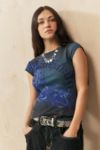 Thumbnail View 1: Ed Hardy UO Exclusive Blue Dragon Slash Neck T-Shirt