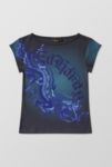 Visualizzazione miniature 7: Ed Hardy UO Esclusiva Blu Drago Slash Collo T-Shirt