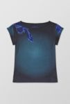 Thumbnail View 8: T-shirt Ed Hardy UO Exclusive Bleu Dragon Encolure Slash