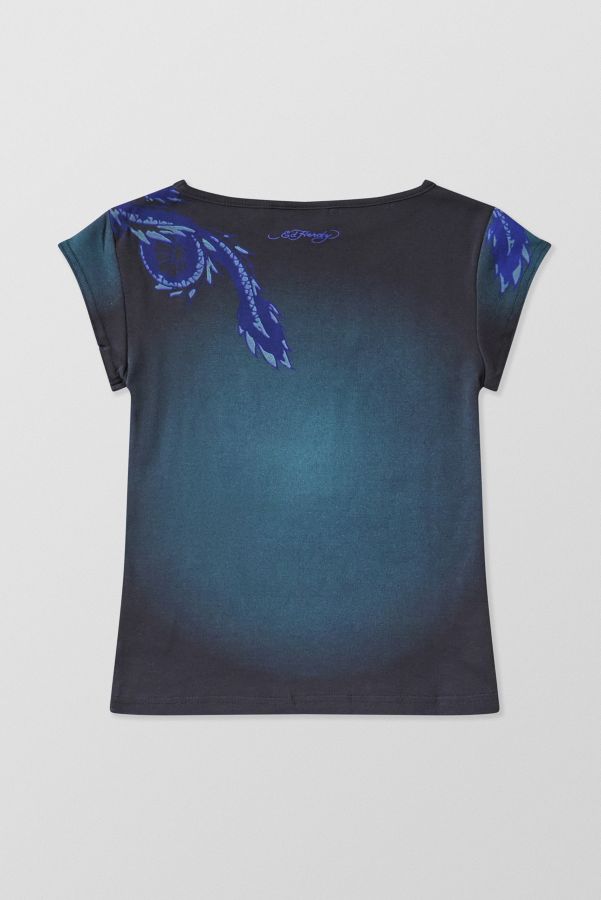 Vista diapositiva: 8: Ed Hardy UO Esclusiva Blu Drago Slash Collo T-Shirt