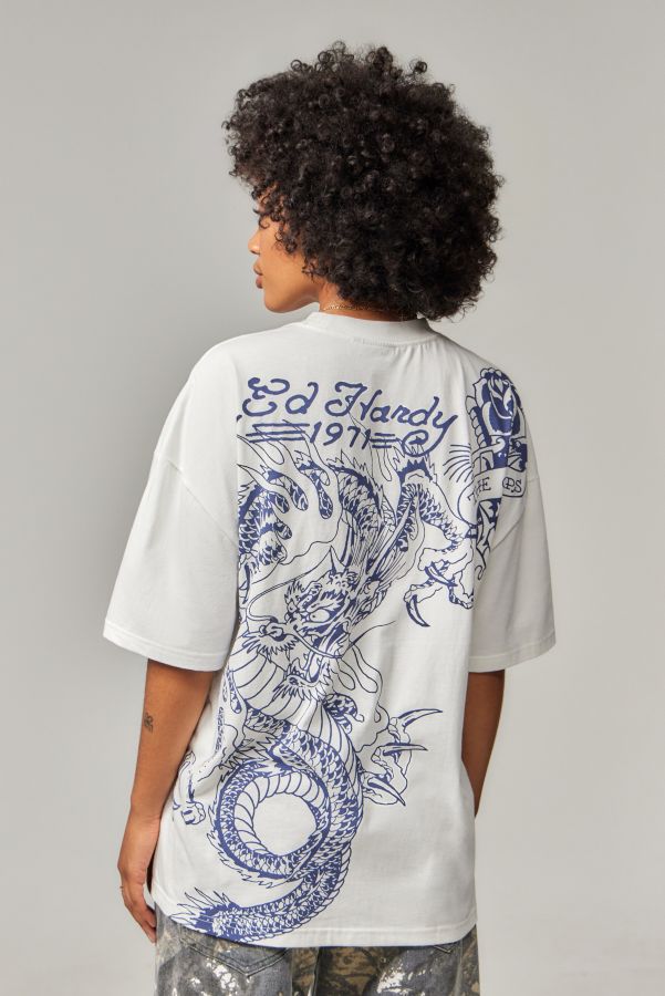 Slide View: 2: Ed Hardy UO Exclusive Gothic Dragon T-Shirt