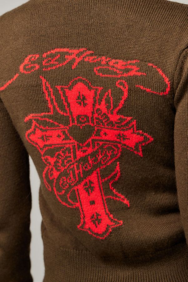 Slide View: 5: Cardigan Ed Hardy UO Exclusive Heart Cross