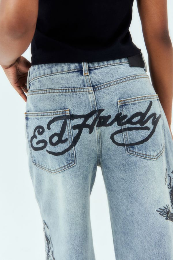 Slide View: 2: Jeans surdimensionnés Ed Hardy NYC