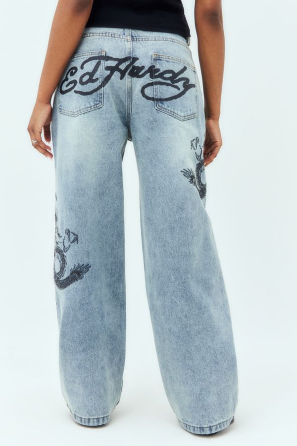 Slide View: 4: Jeans surdimensionnés Ed Hardy NYC