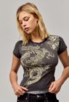 Thumbnail View 1: Ed Hardy - T-shirt court à imprimé dragon