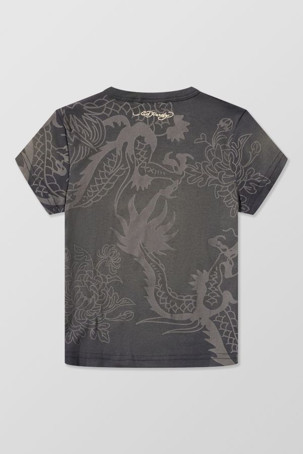 Slide View: 8: Ed Hardy - T-shirt court à imprimé dragon