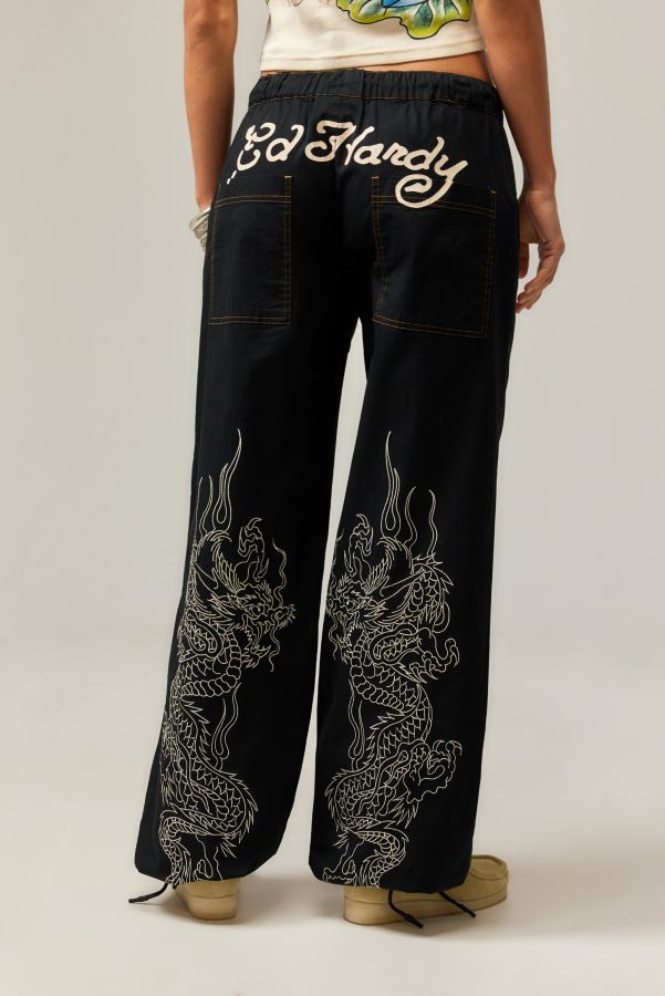 Slide View: 1: Ed Hardy Dragon Cargo Pants