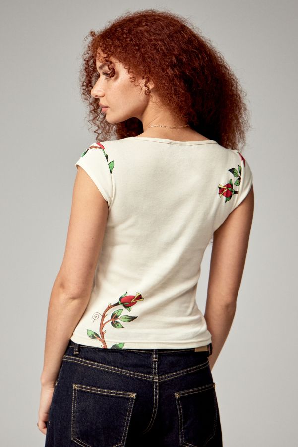 Slide View: 4: Ed Hardy UO Exclusive Slash Neck Top