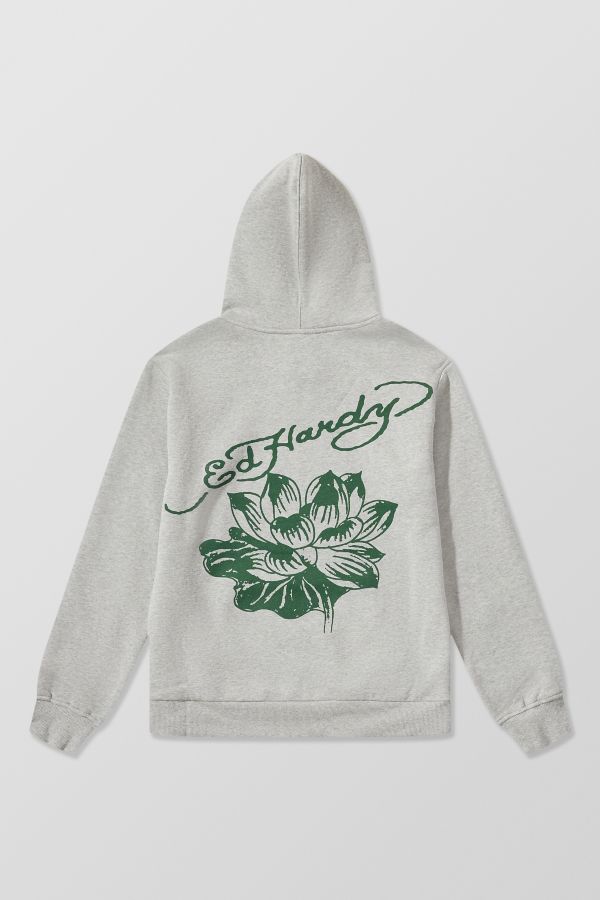 Slide View: 9: Sweat à capuche Ed Hardy UO Exclusive Lotus Flower