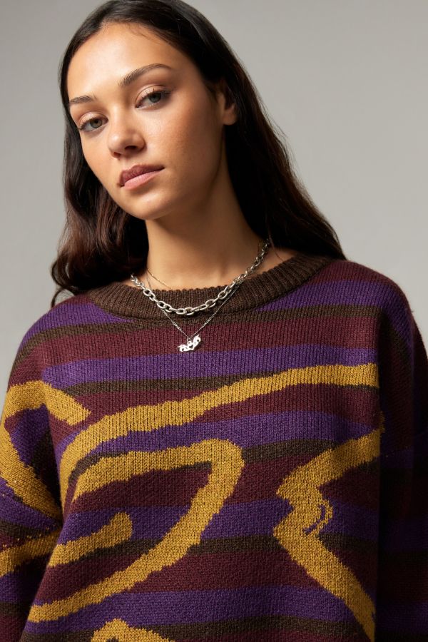 Slide View: 2: Minga London Stern Jacquard Streifen Pullover