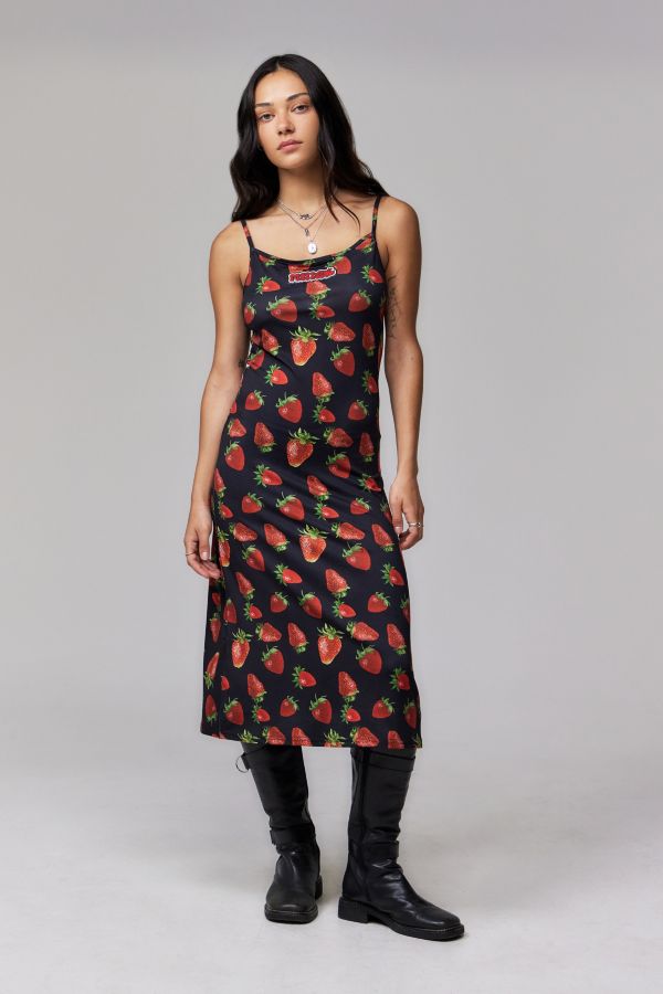 Slide View: 1: Minga London Erdbeeren Midi Kleid