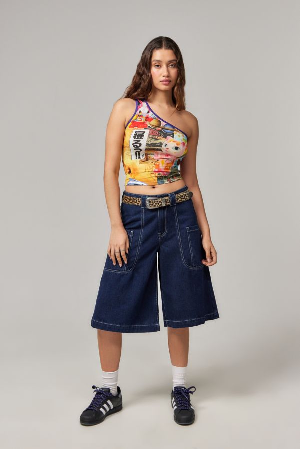 Slide View: 3: Minga London Skater Denim Shorts